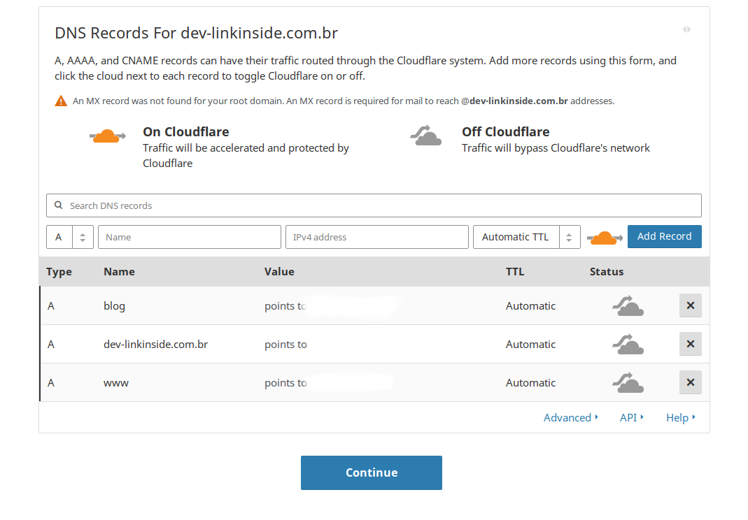 Configurar DNS na CloudFlare e ativar SSL